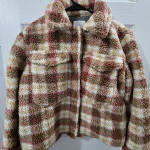 Pink and Cream Teddy Coat